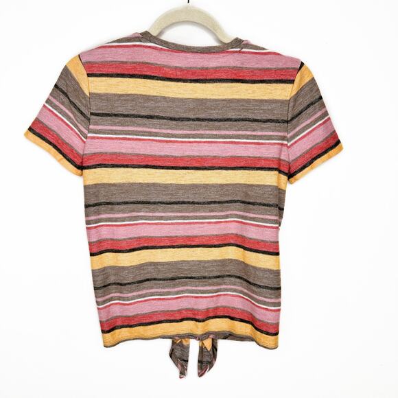 NWT Madewell Texture & Thread Modern Tie Front Kieran Stripe British Surplus Top - Picture 10 of 13